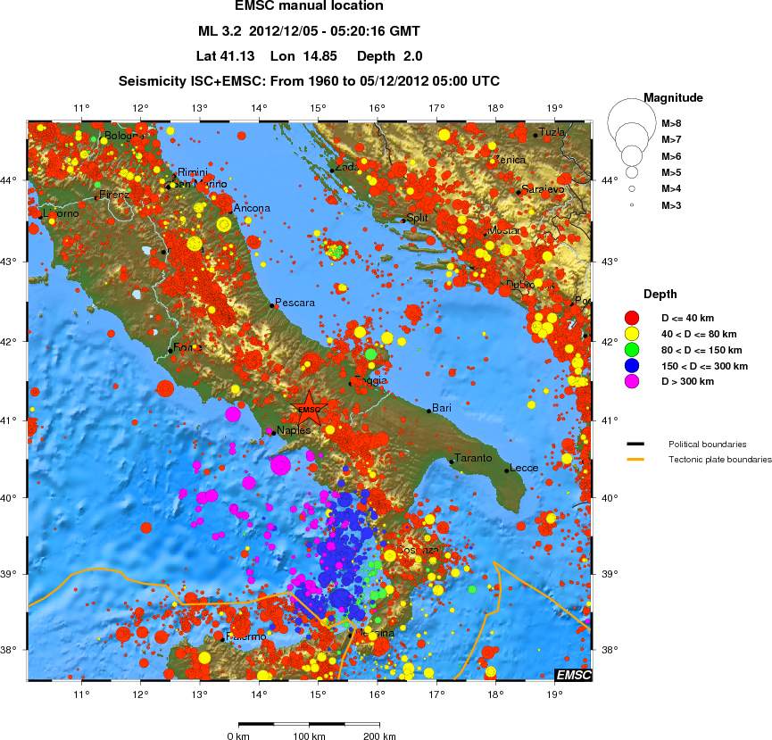regional historical seismicity