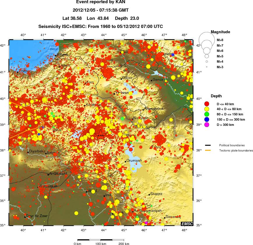 regional historical seismicity