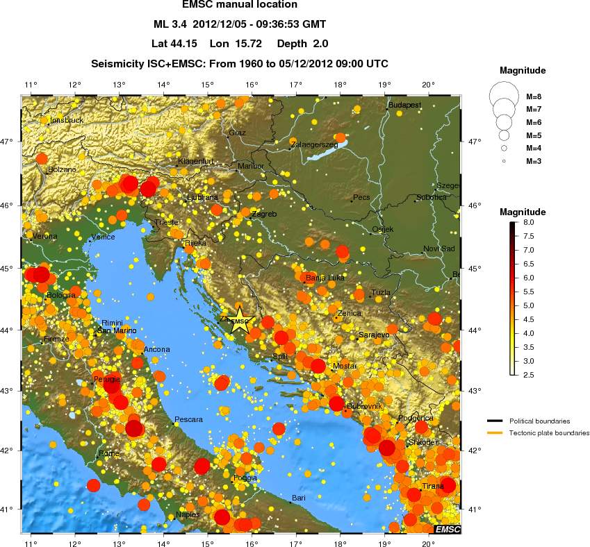 regional magnitude historical seismicity