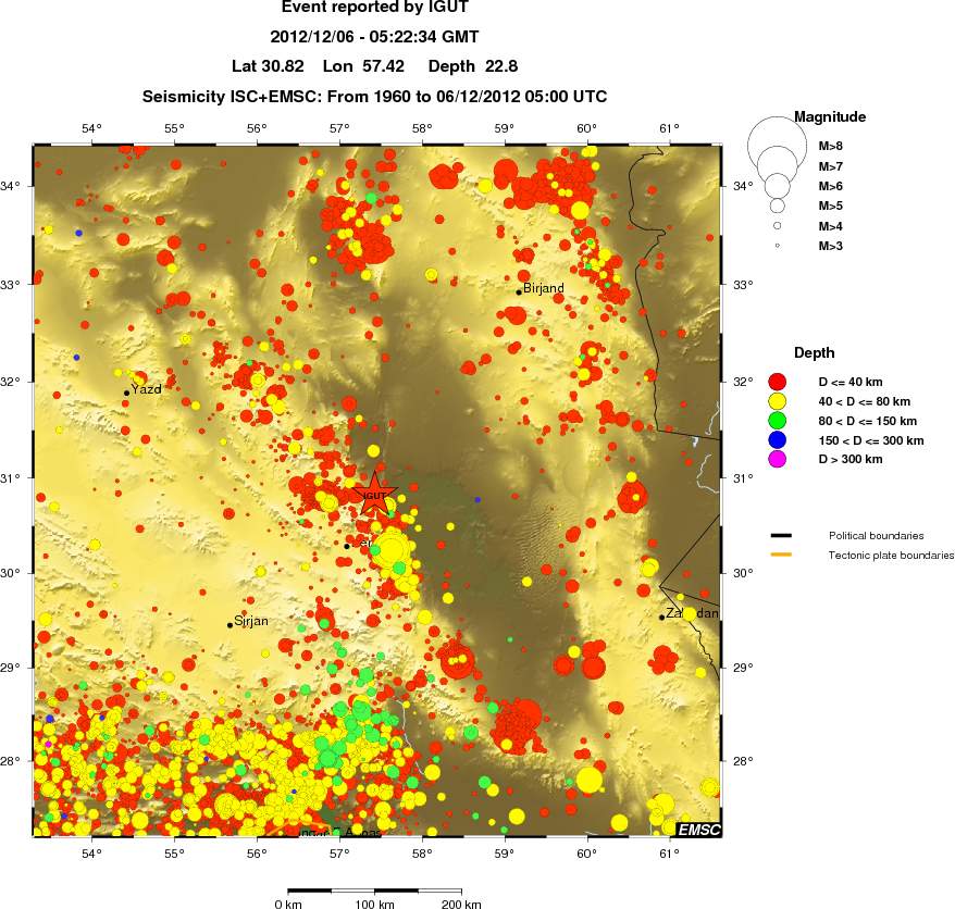 regional historical seismicity