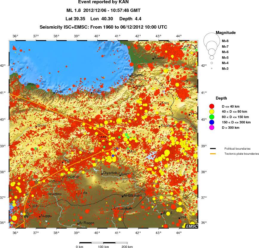 regional historical seismicity