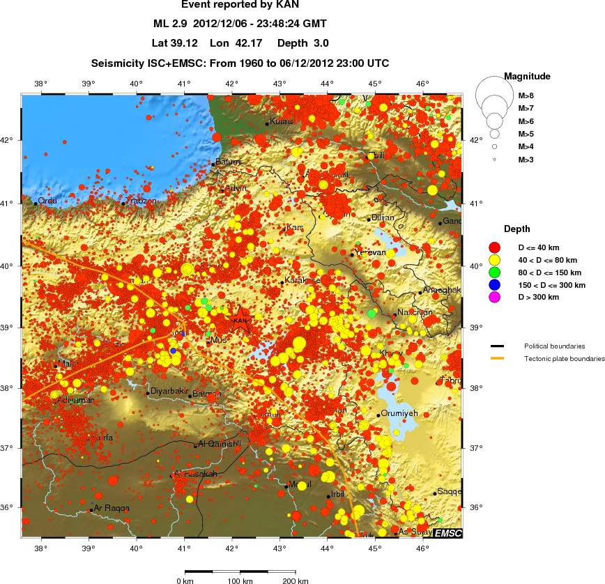 regional historical seismicity