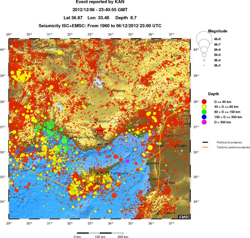 regional historical seismicity