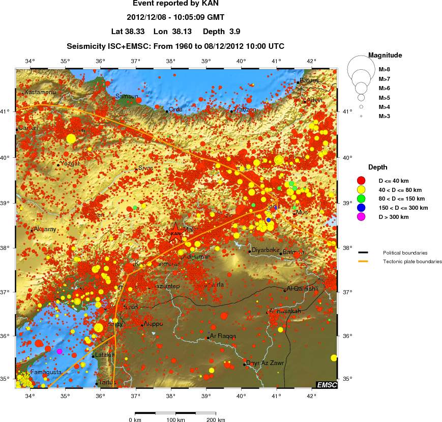 regional historical seismicity