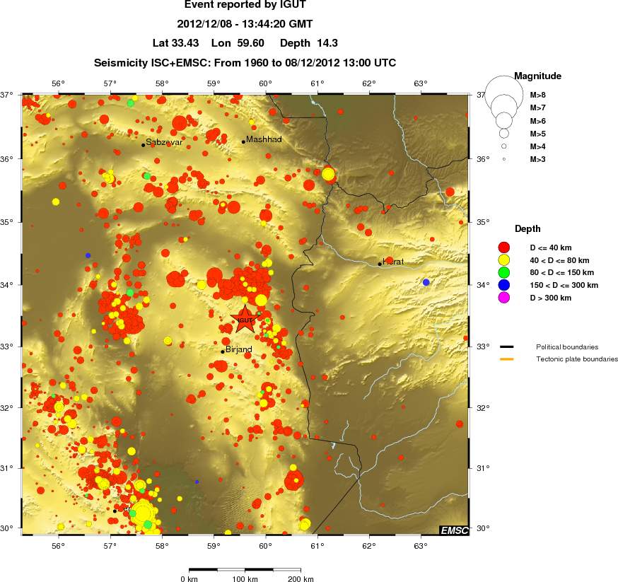 regional historical seismicity