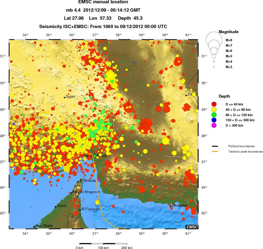 regional historical seismicity
