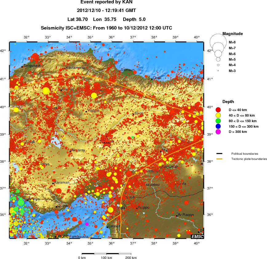 regional historical seismicity