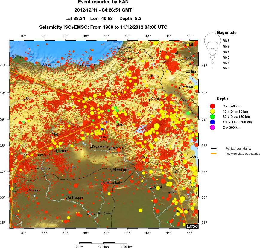 regional historical seismicity
