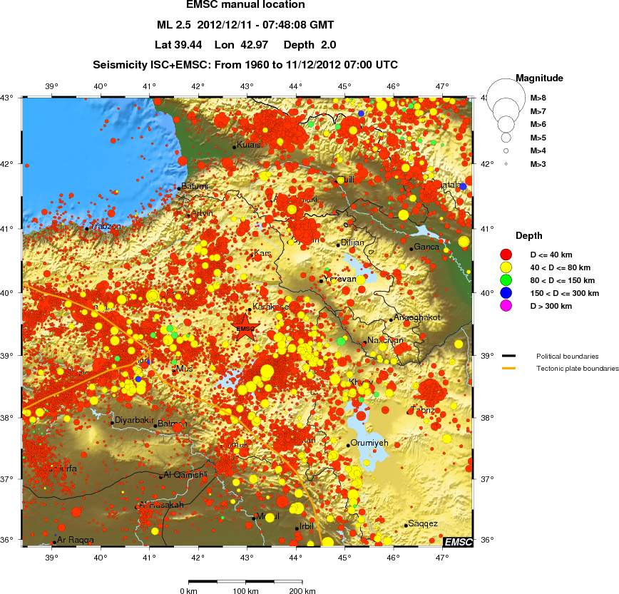 regional historical seismicity
