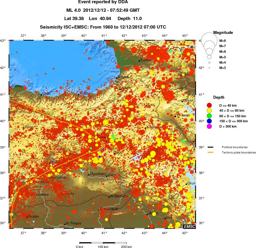 regional historical seismicity
