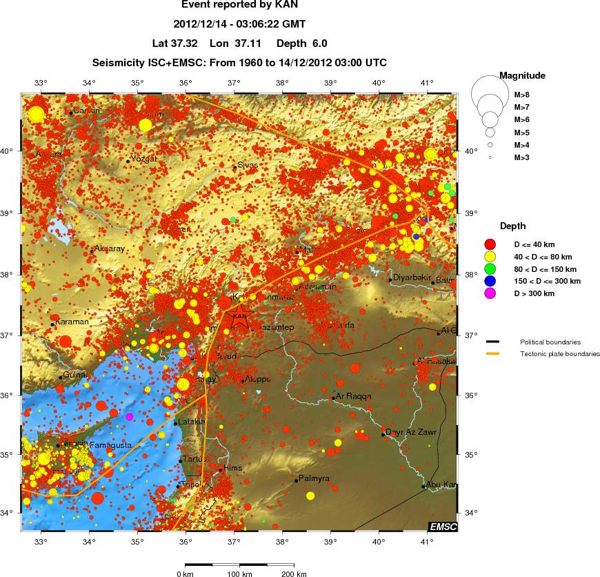 regional historical seismicity