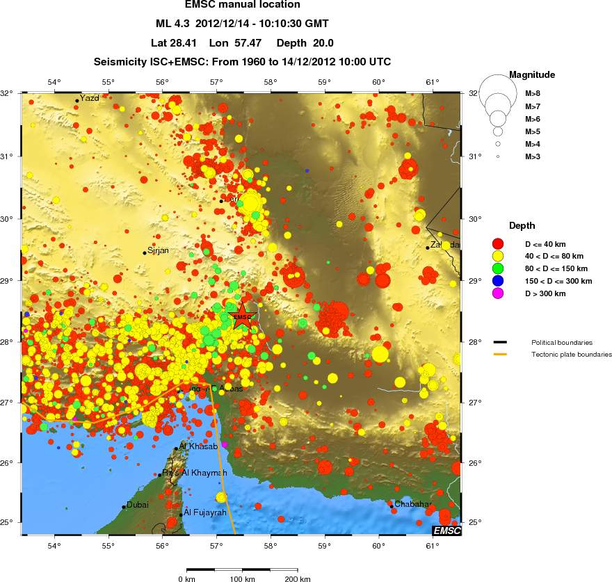 regional historical seismicity