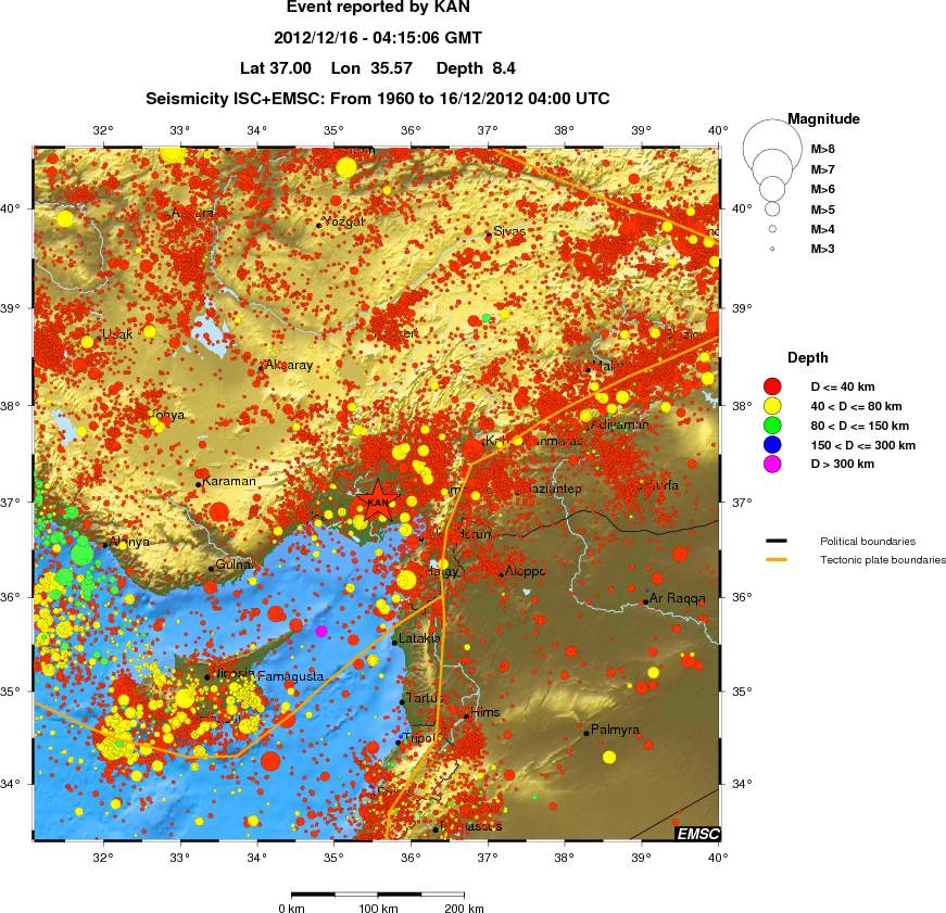 regional historical seismicity