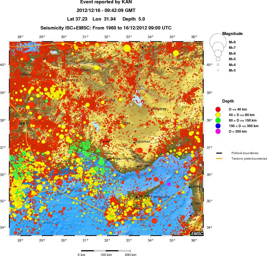 regional historical seismicity