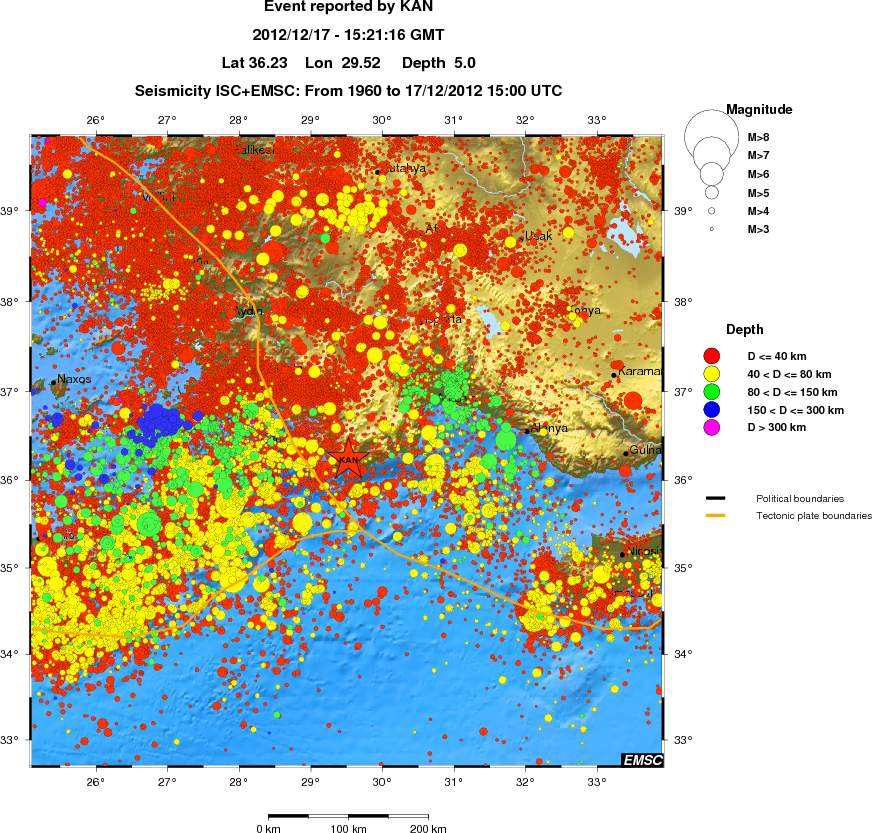 regional historical seismicity