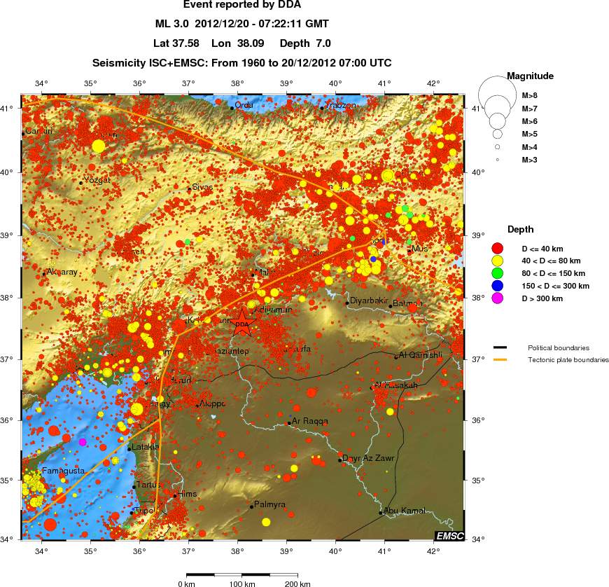 regional historical seismicity