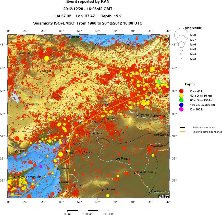 regional historical seismicity