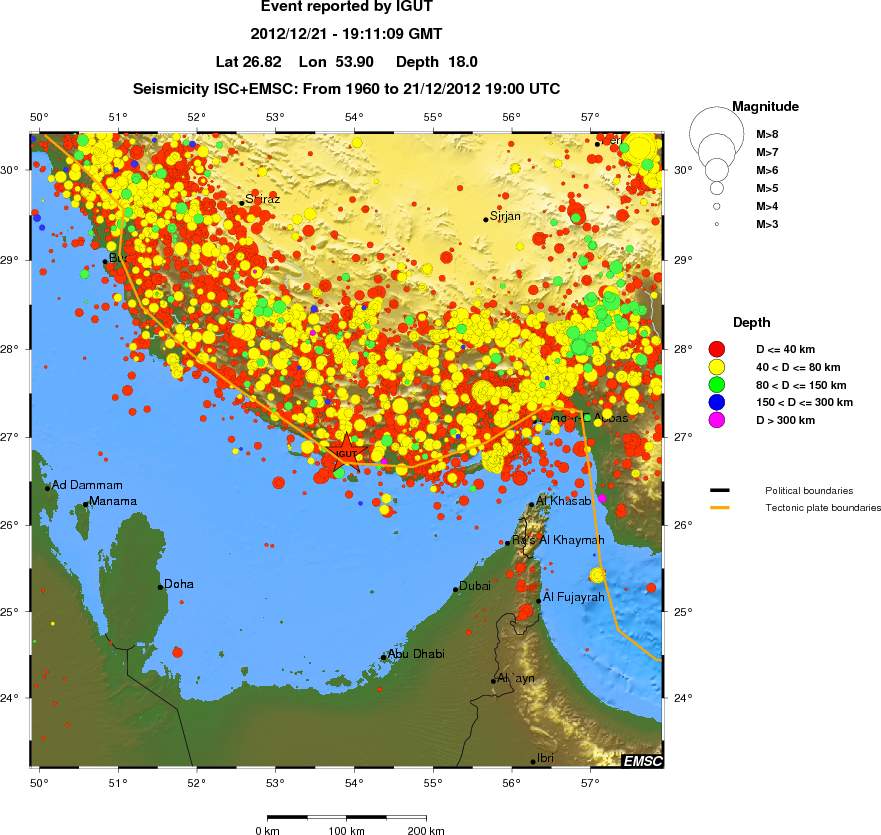 regional historical seismicity