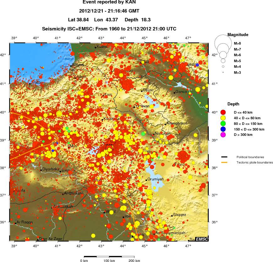 regional historical seismicity