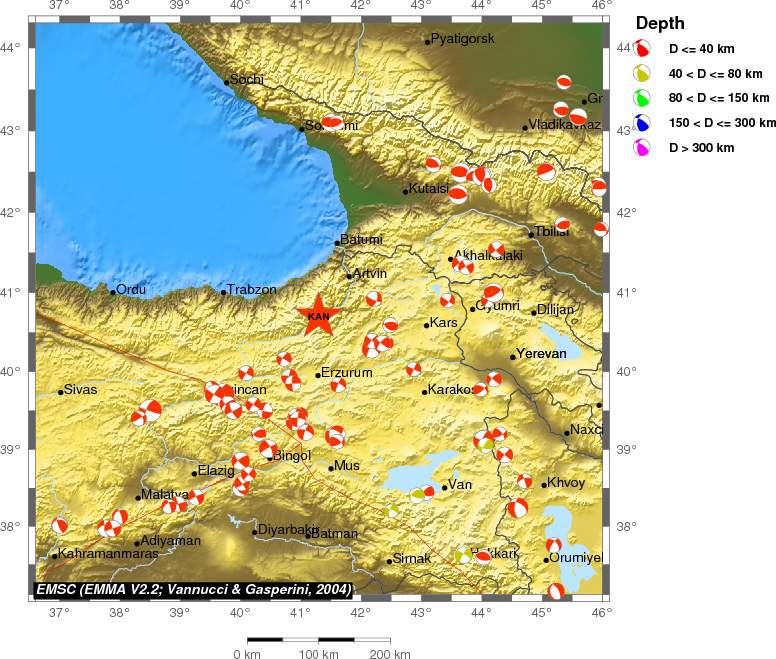 Regional moment Tensor