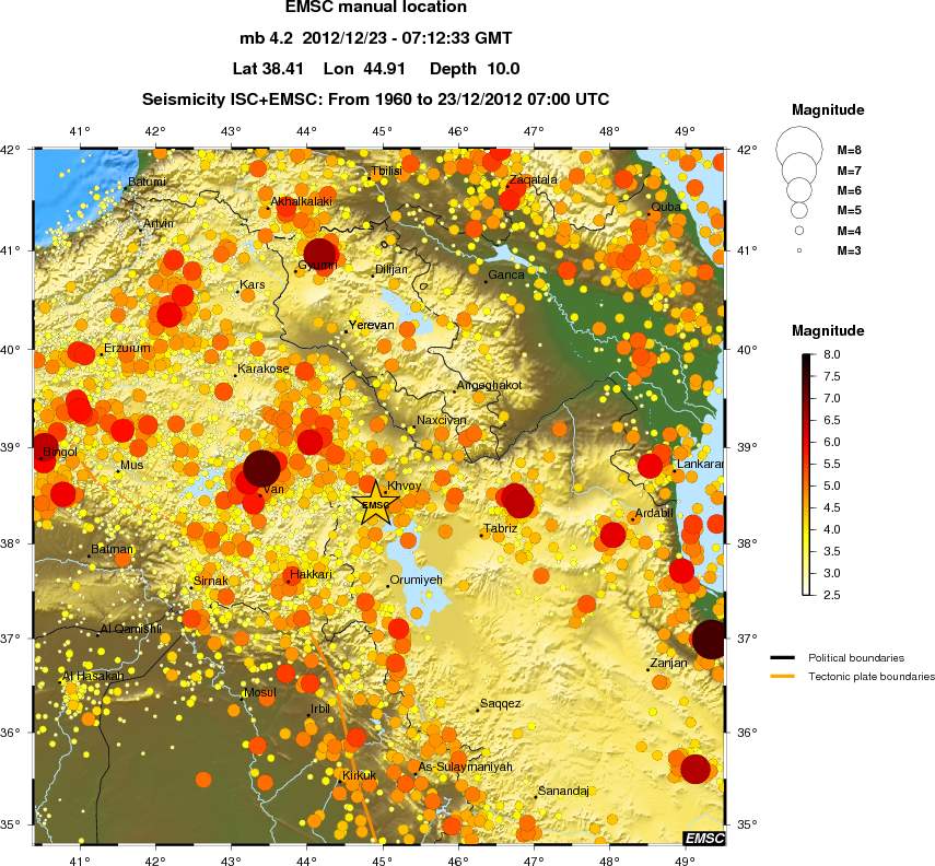 regional magnitude historical seismicity