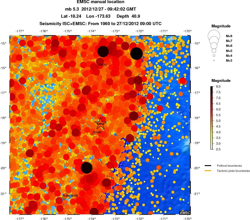 regional magnitude historical seismicity