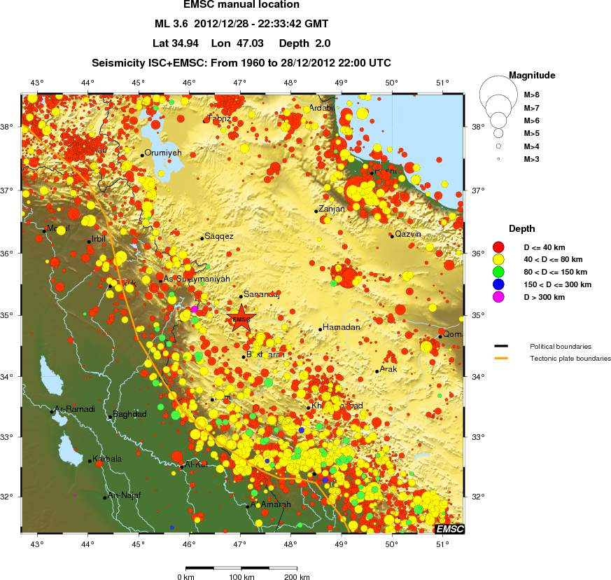 regional historical seismicity