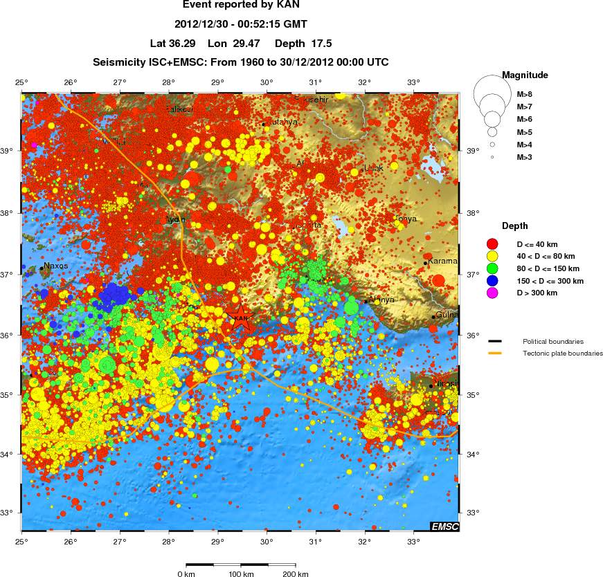 regional historical seismicity