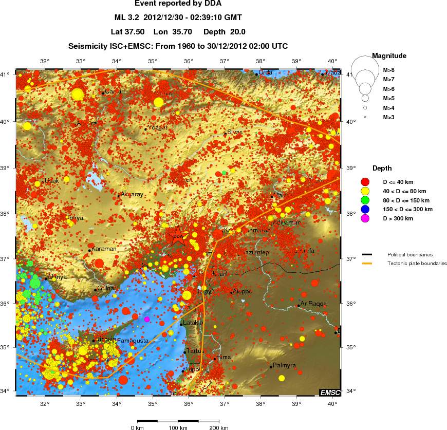 regional historical seismicity