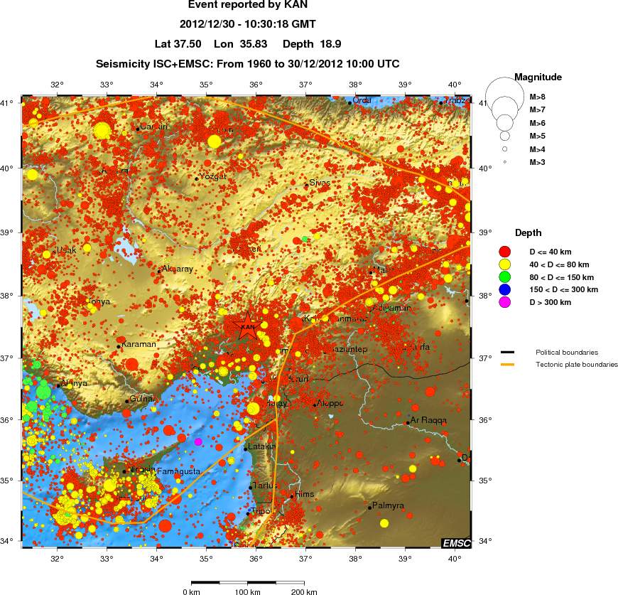 regional historical seismicity