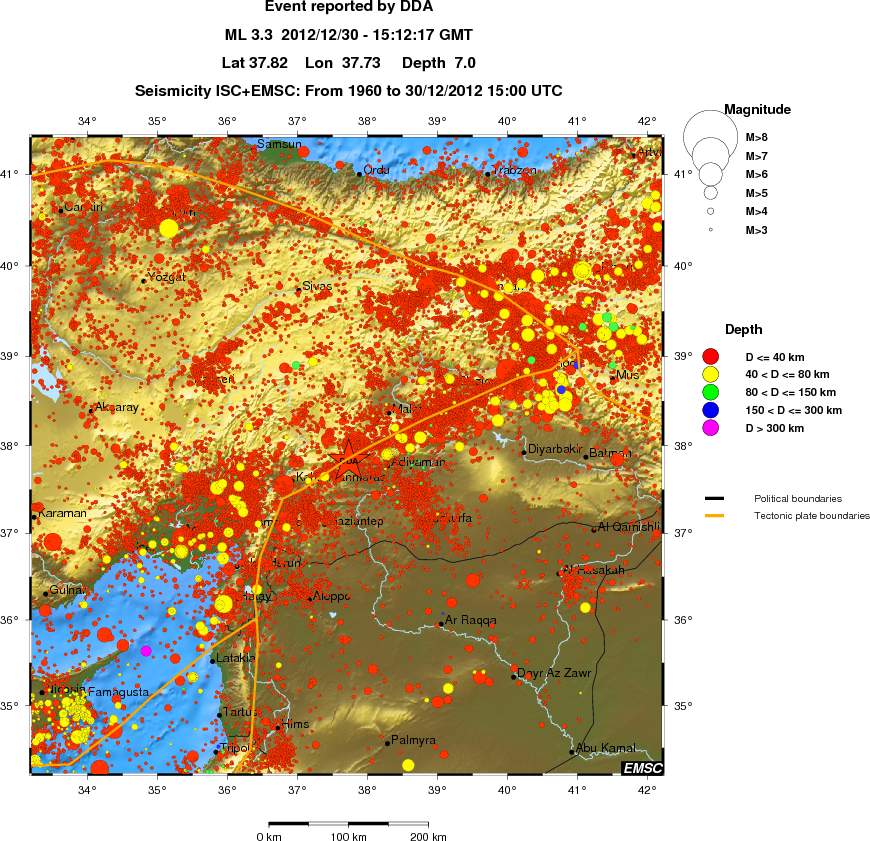 regional historical seismicity