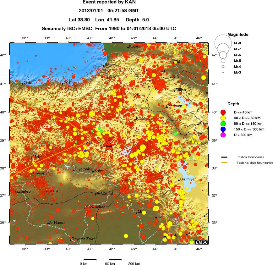 regional historical seismicity