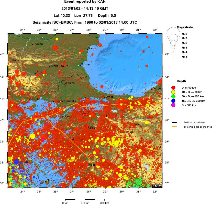 regional historical seismicity