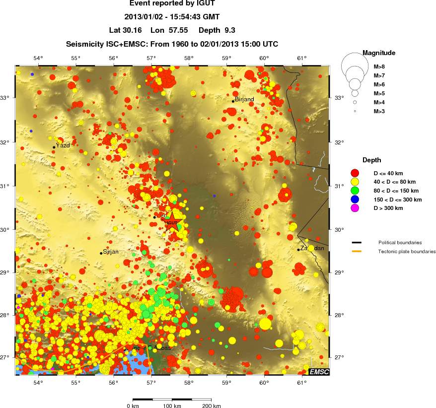 regional historical seismicity
