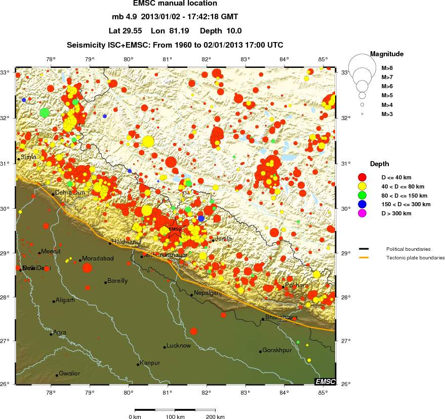 regional historical seismicity