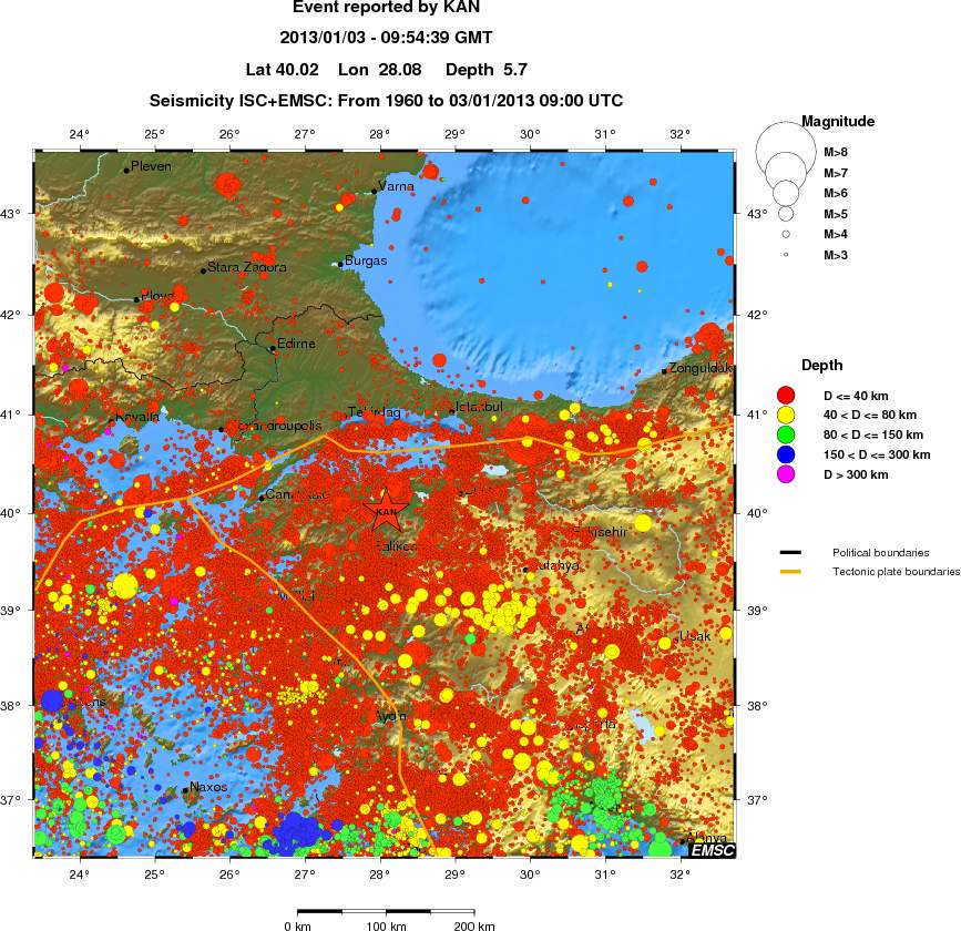 regional historical seismicity