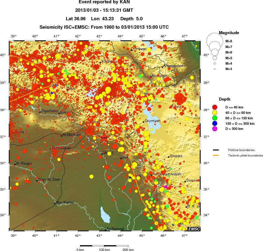 regional historical seismicity