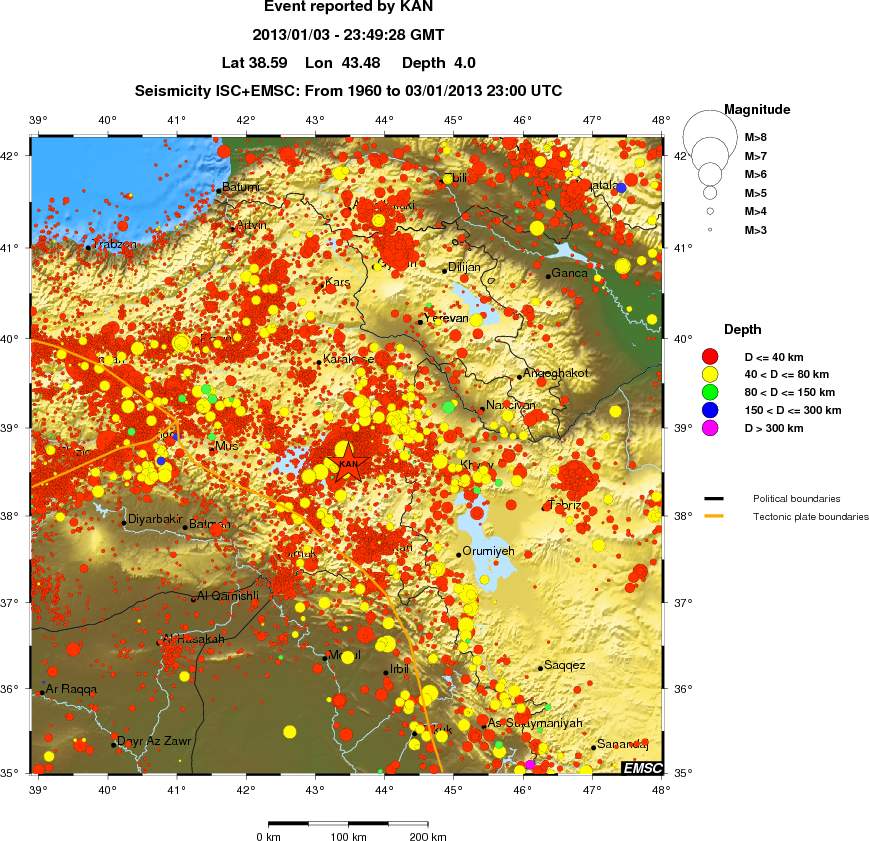 regional historical seismicity