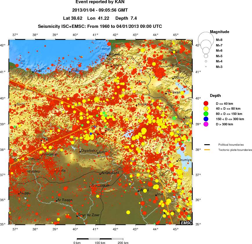 regional historical seismicity