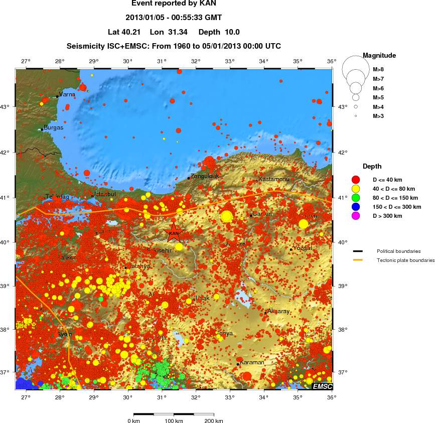 regional historical seismicity