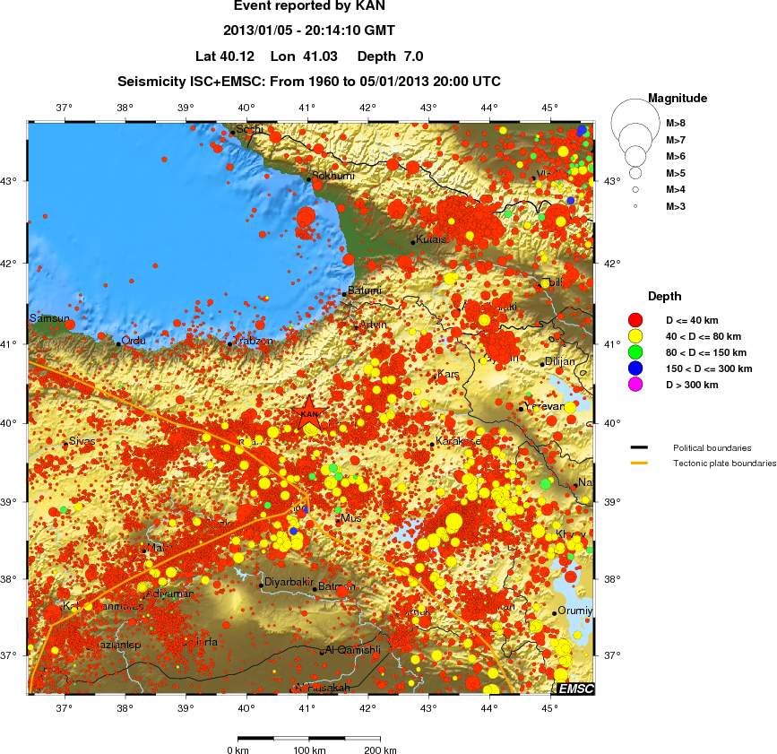 regional historical seismicity