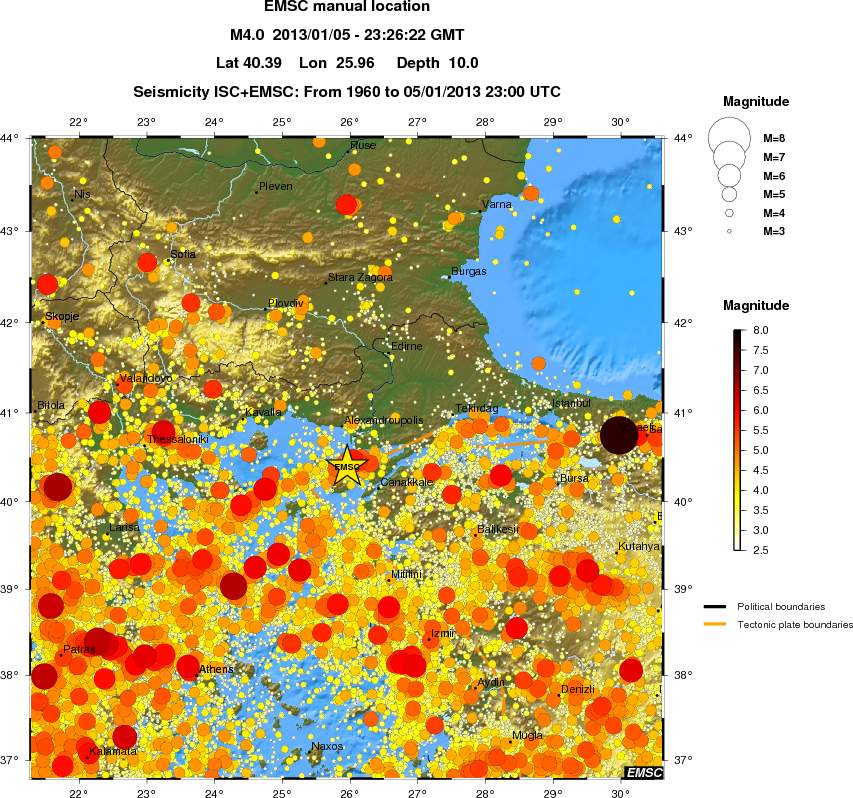 regional magnitude historical seismicity