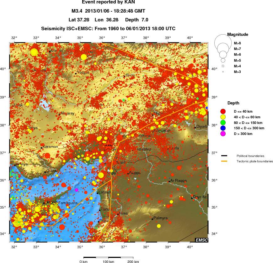 regional historical seismicity
