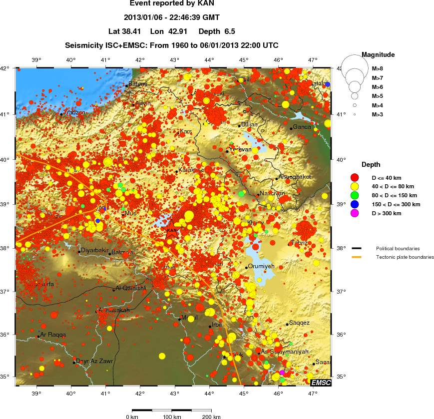 regional historical seismicity