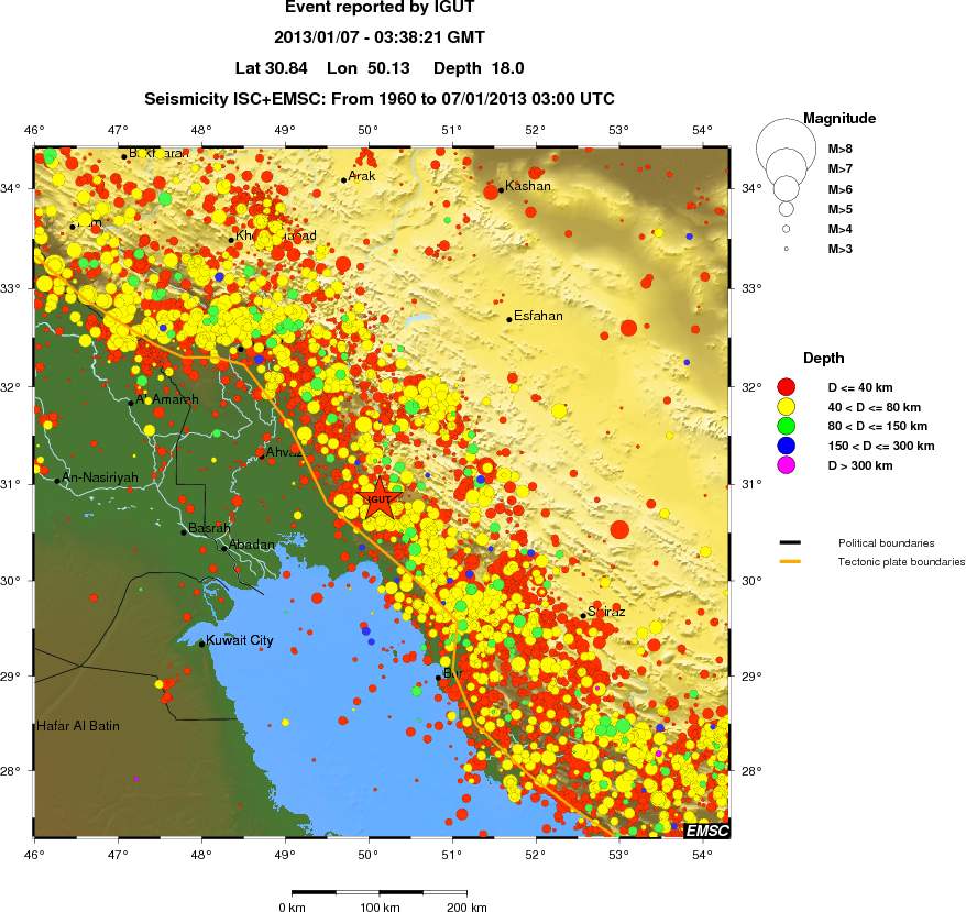 regional historical seismicity
