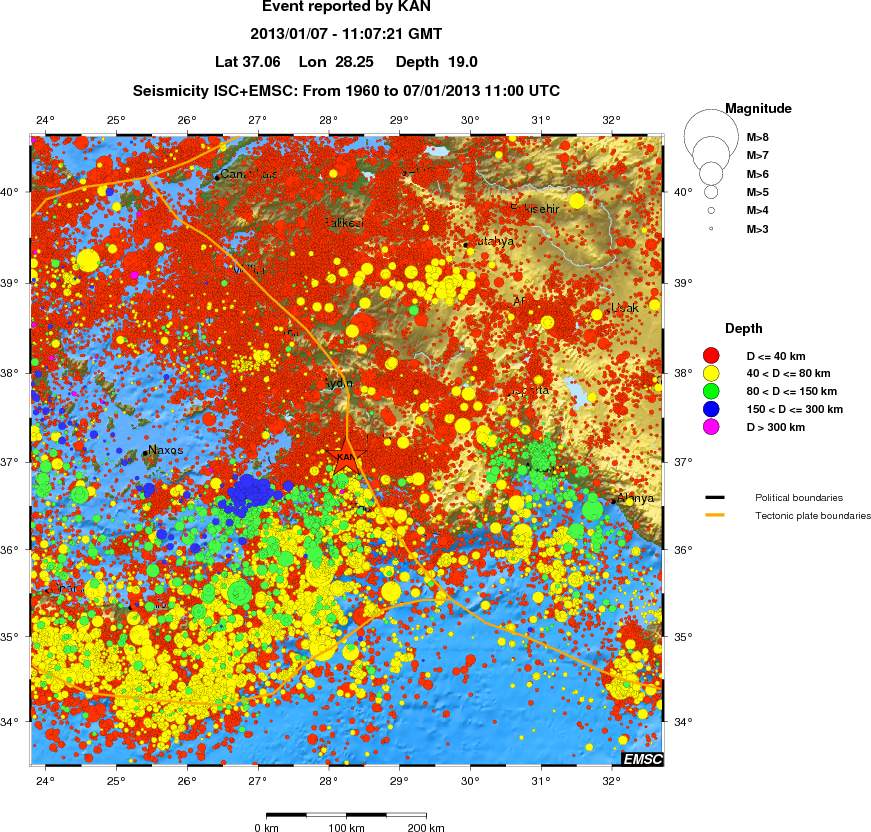 regional historical seismicity