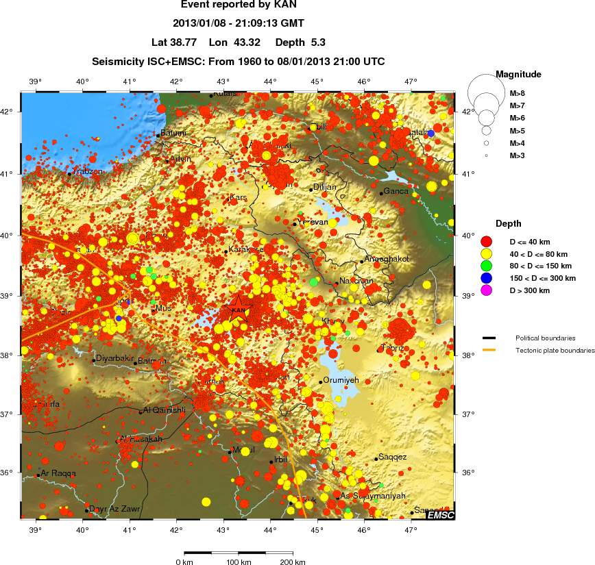 regional historical seismicity
