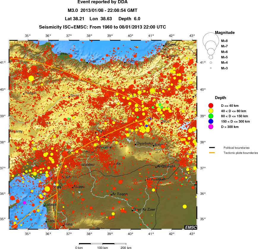 regional historical seismicity