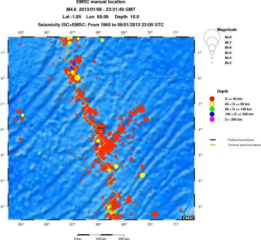 regional historical seismicity