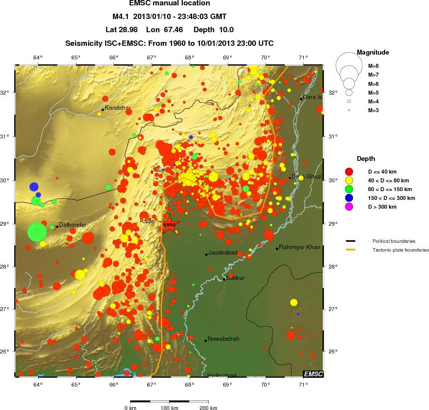 regional historical seismicity